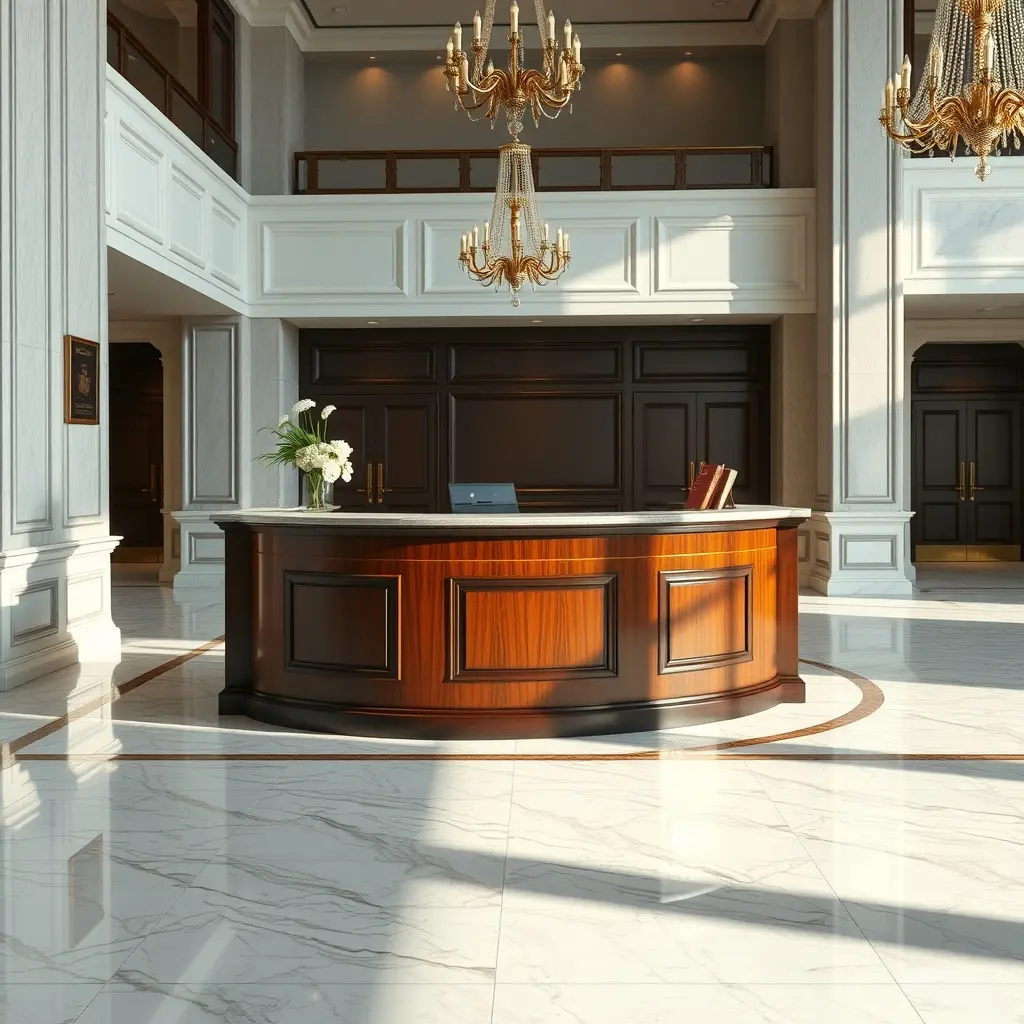 A concierge front desk ready to help